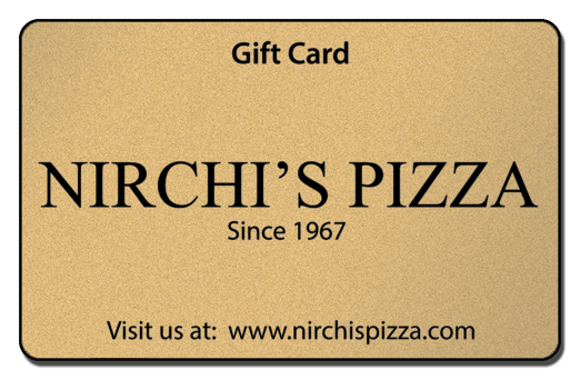 mirchi's pizza on gold background